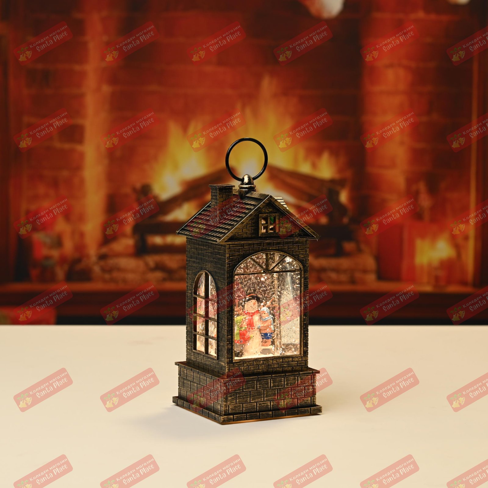 led koleden fener i prespapie snejen chovek koleda snqg zima kushta